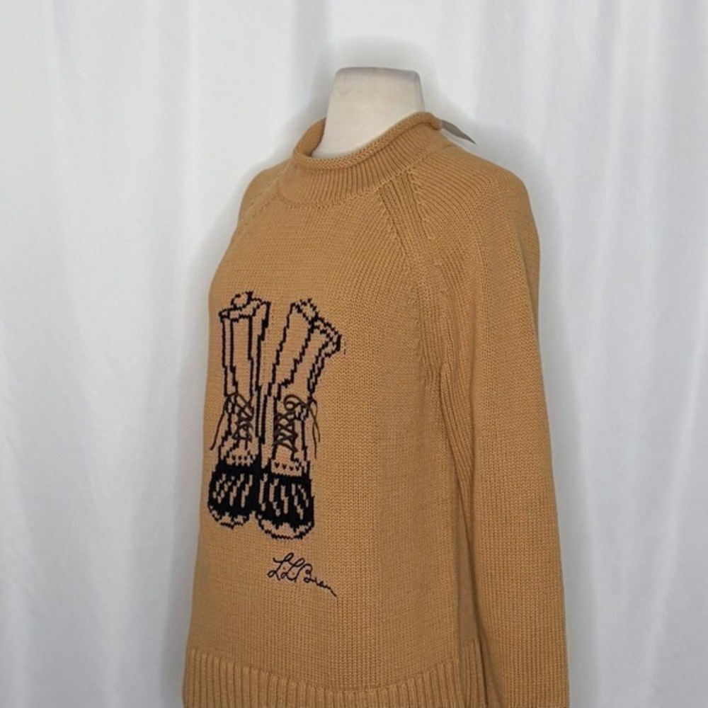 NWT!! FREE PEOPLE x L.L. BEAN Cotton Rollneck Sweater Hiking Boots Large - Picture 7 of 14